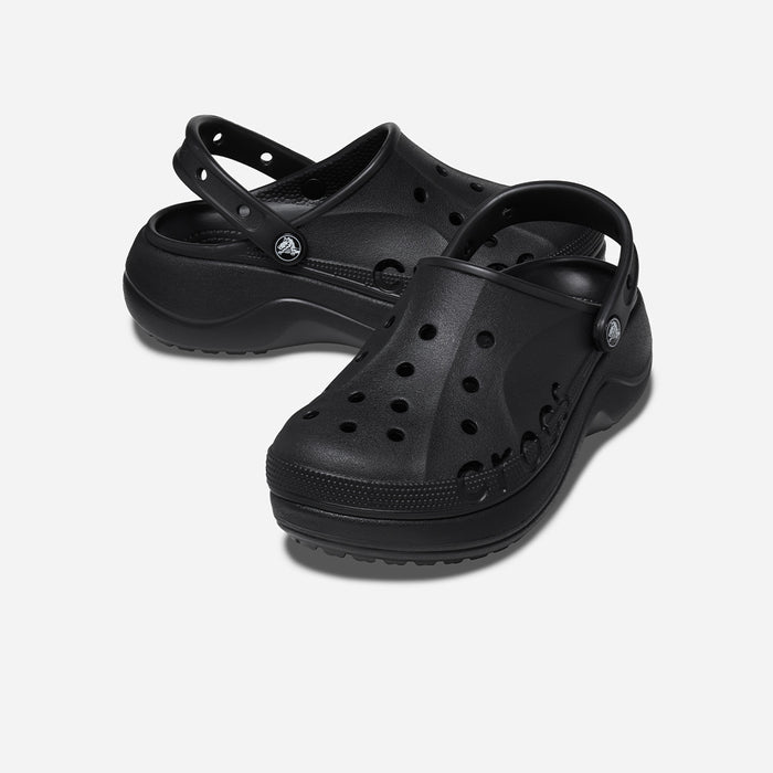 Giày Clog Nữ Crocs Baya Platform - Đen - Supersports Vietnam