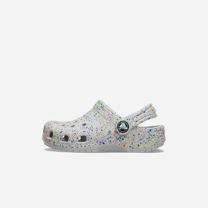 Giày Clog Trẻ Em Crocs Classic Glow Paint Splatter - Xám - Supersports Vietnam
