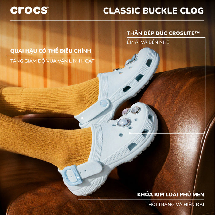 Giày Clog Unisex Crocs Classic Buckle - Xanh Dương - Supersports Vietnam