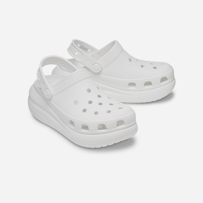 Giày Clog Unisex Crocs Classic Crush - Trắng - Supersports Vietnam