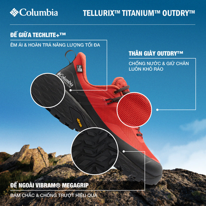 Giày Leo Núi Nam Columbia Tellurix™ Titanium™ Outdry™ - Đỏ - Supersports Vietnam