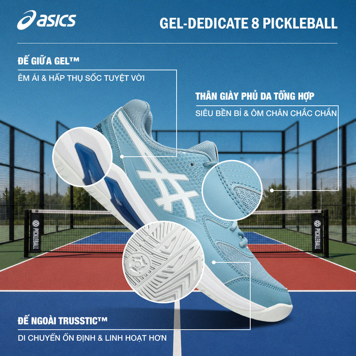 Giày Pickleball Nam Asics Gel-Dedicate 8 - Xanh Dương - Supersports Vietnam