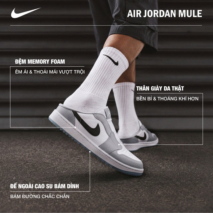 Giày Slip-On Nam Nike Air Jordan Mule - Xám - Supersports Vietnam