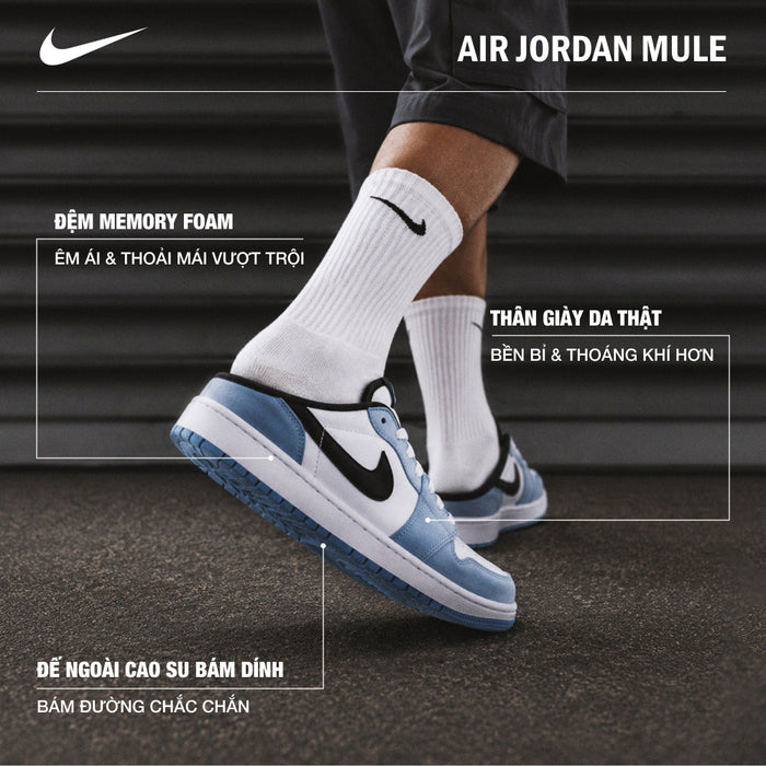 Giày Slip-On Nam Nike Air Jordan Mule - Xanh Dương - Supersports Vietnam