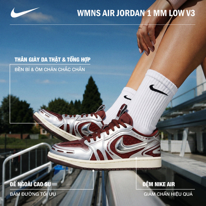 Giày Sneaker Nữ Nike Air Jordan 1 Low Method Of Make - Đỏ - Supersports Vietnam