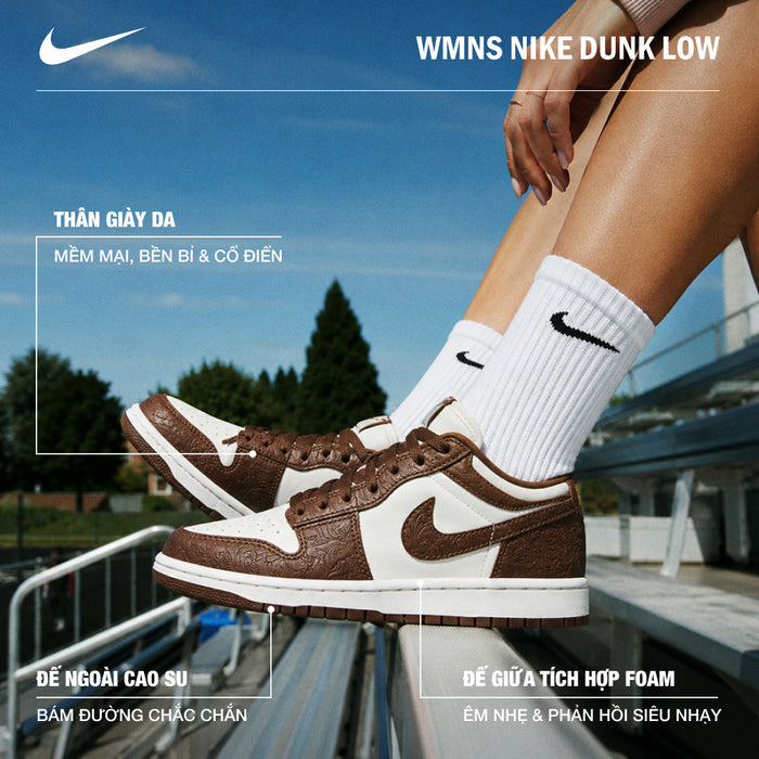 Giày Sneaker Nữ Nike Dunk Low - Nâu - Supersports Vietnam