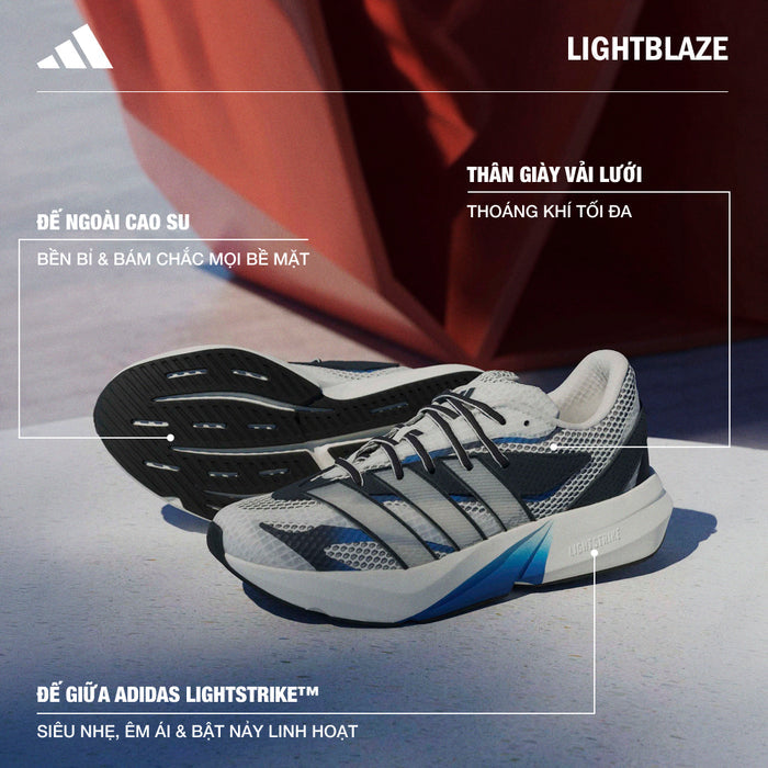 Giày Sneaker Nam Adidas Lightblaze - Xám - Supersports Vietnam