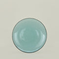 Glass Dinner Plate in Peacock.