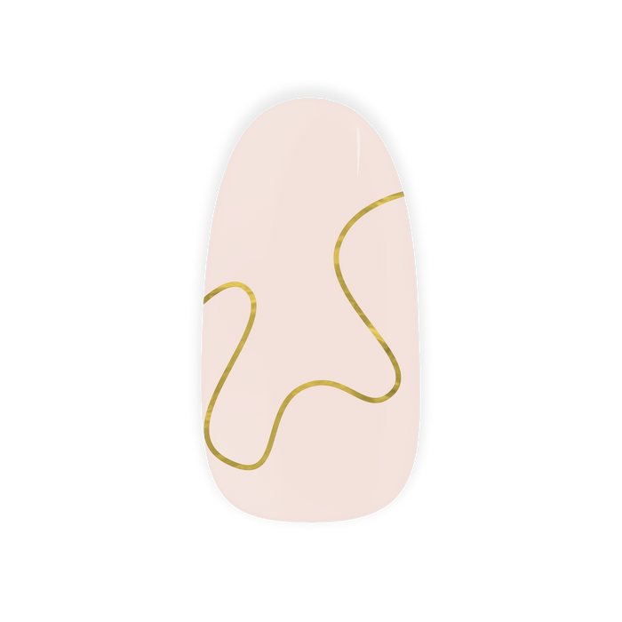 Gold line maniac nails gelstickers nail art hand