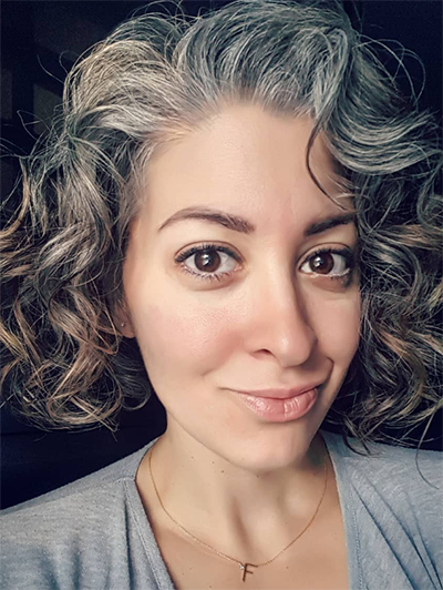 Gray-brown Melange Micro-curly Short Synthetic Wigs