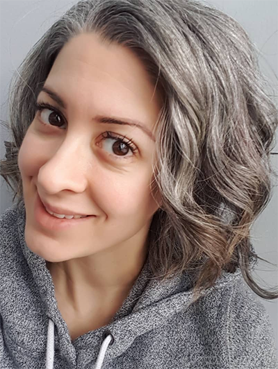 Gray-brown Melange Micro-curly Short Synthetic Wigs