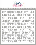 Halloween Words Stencil