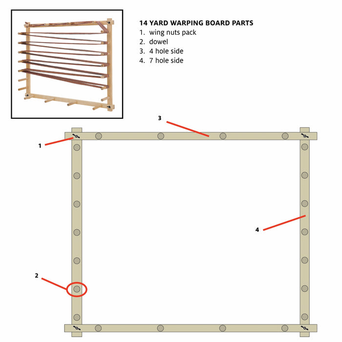 Hardware Bag for Warping Boards