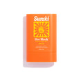 Orange Sunsiki Hot Block SPF 50 sunscreen stick on a white background