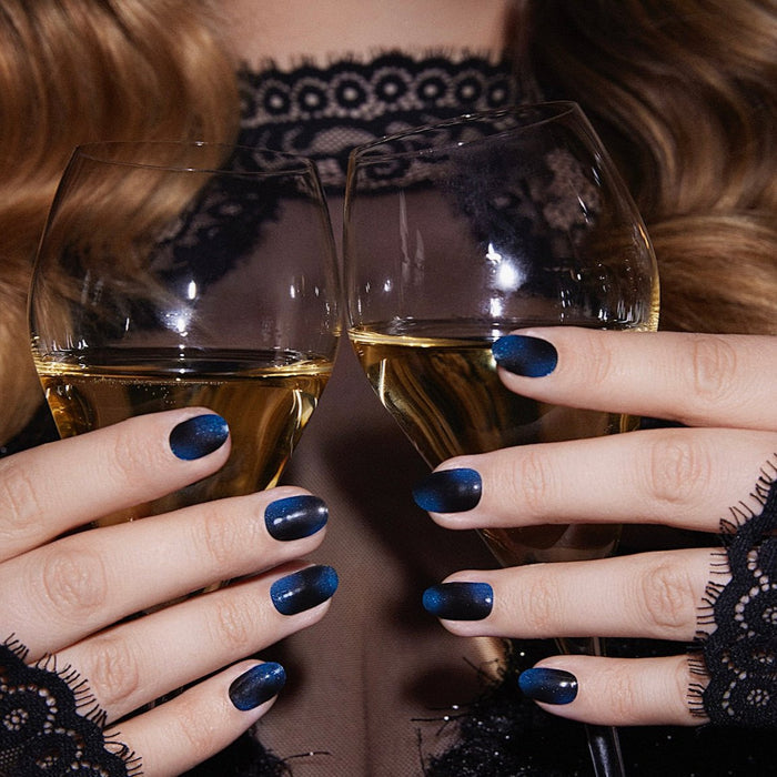 Maniac Nails Joann Universe gellak stickers donker blauw met gliters