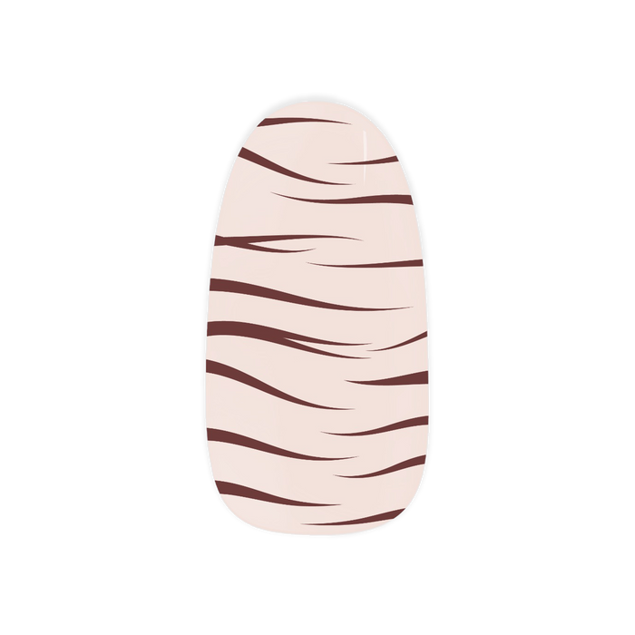 Jungle Vogue Maniac gellak stickers Manicure stripes brown