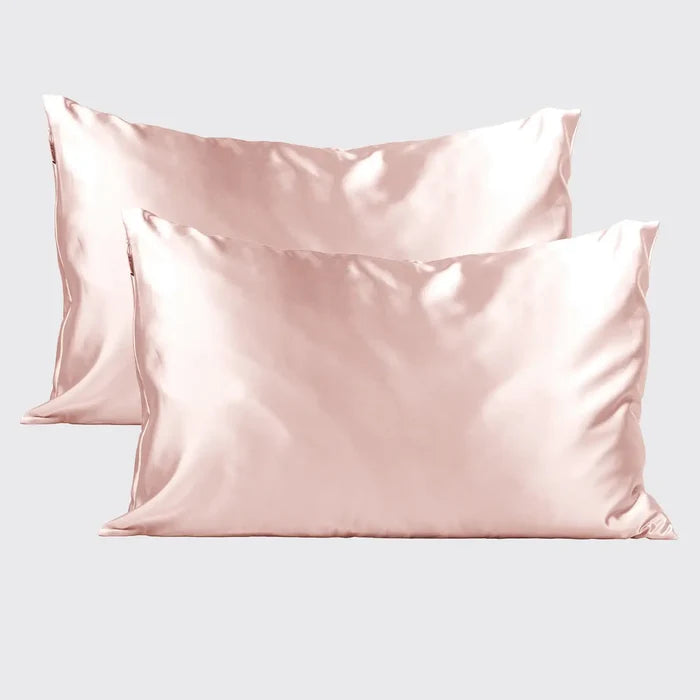 KITSCH Holiday Satin Pillowcase 2pc Set - Blush