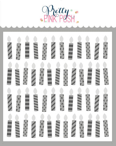 Layered Candles Stencils (3 Pack)
