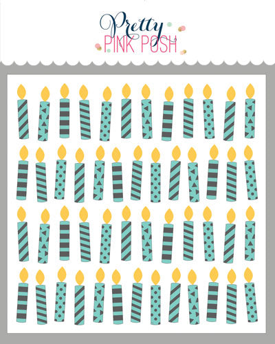 Layered Candles Stencils (3 Pack)