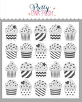 Layered Cupcakes Stencils (3 Pack)