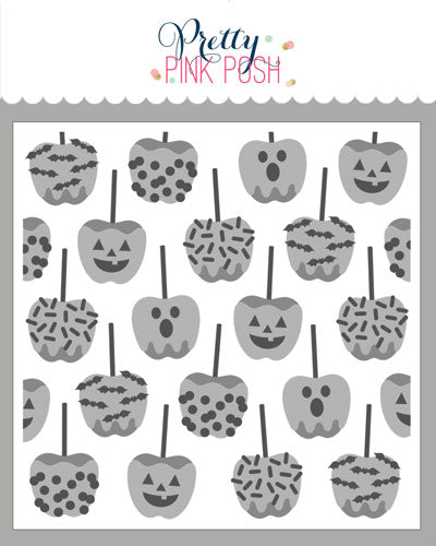 Layered Halloween Candy Apples Stencils (3 Pack)