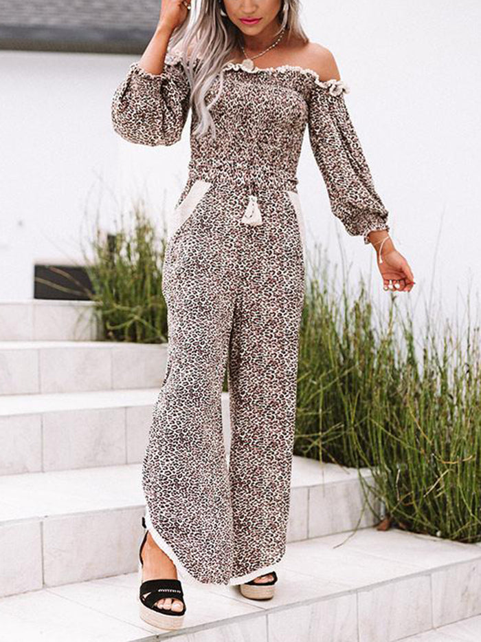 Leopard Print Loose Suit