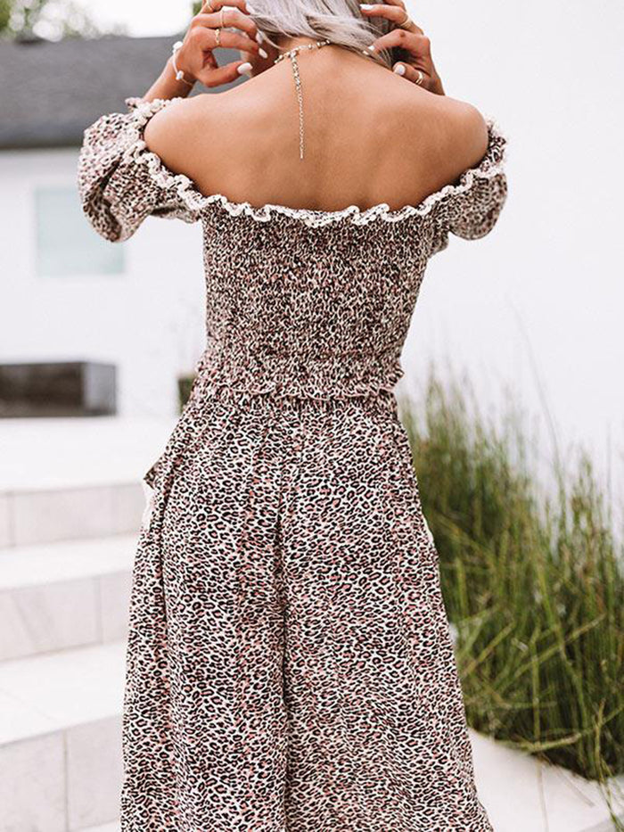 Leopard Print Loose Suit