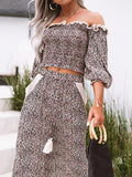 Leopard Print Loose Suit