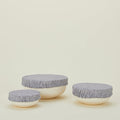 Linen Bowl Cover, Set of 3 - Blue Stripe