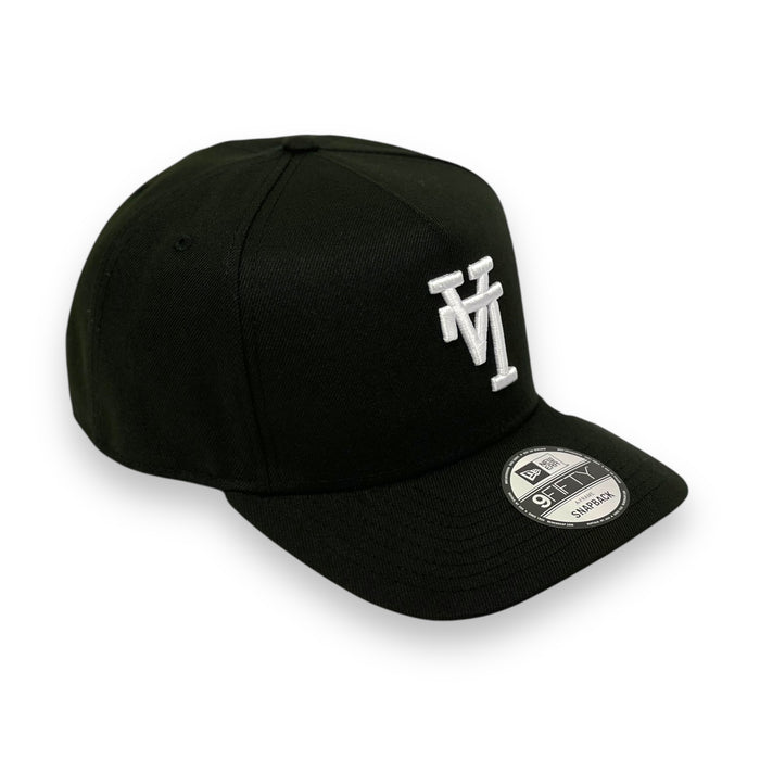 LOS ANGELES DODGERS (BLACK)(UPSIDE DOWN LOGO) "9FIFTY AFRAME" NEW ERA SNAPBACK