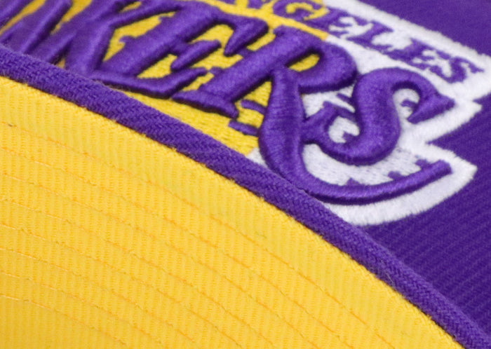 LOS ANGELES LAKERS "16X CHAMPS" NEW ERA 59FIFTY FITTED (YELLOW UNDER VISOR)