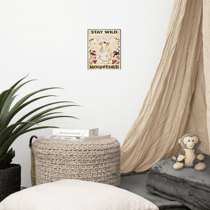 Matt Finish Poster - Stay Wild Moon Child - Yoga Poster