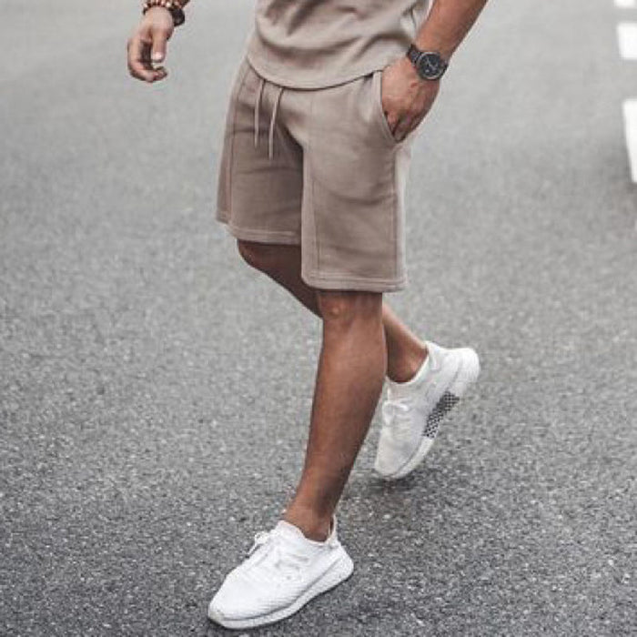 Men'S Casual Round Neck Short Sleeve Sports Suit