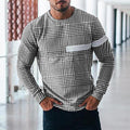 Men's Fashion Casual Check Long Sleeve T-Shirt