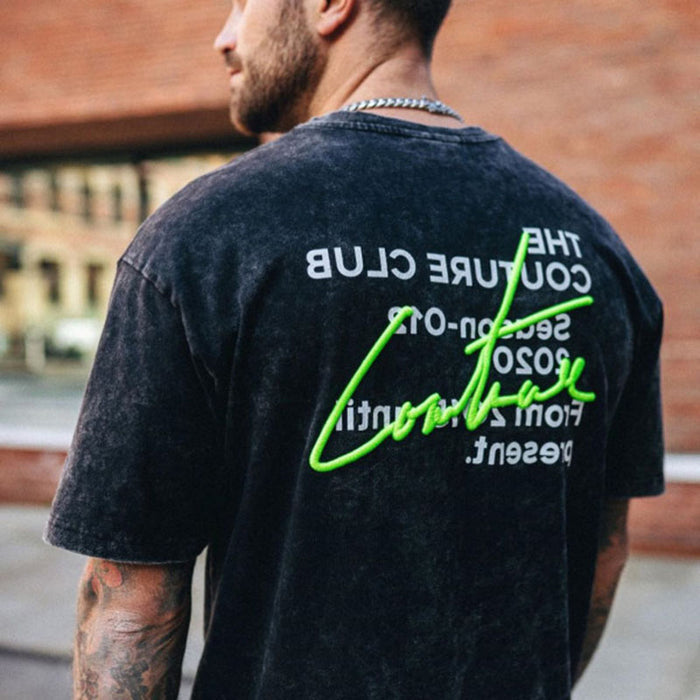 Men'S Fashion Round Neck Print Short Sleeve T-Shirt