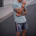 Men'S Fashion Round Neck Printed Short-Sleeved T-Shirt