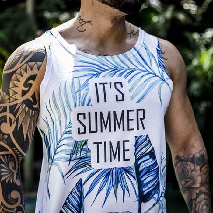 Men'S Fashion Summer Print Vest