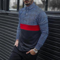 Men'S Retro Patchwork Plaid Button T-Shirt
