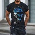 Men'S Round Neck Print Short Sleeve T-Shirt