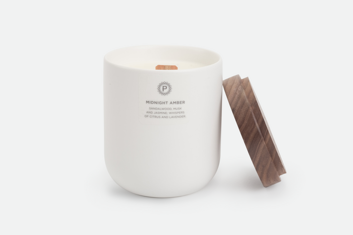 Midnight Amber Ceramic Candle