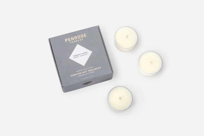 Midnight Amber Tealights
