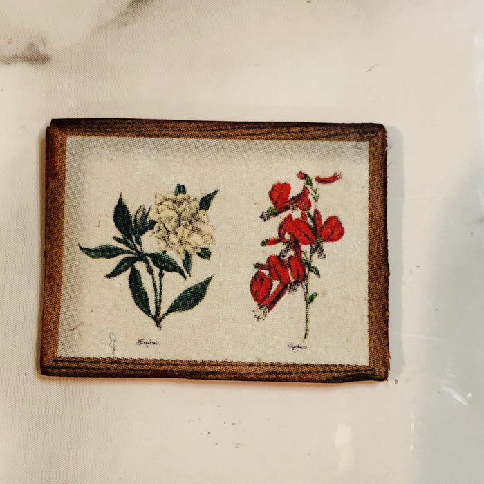Miniature Framed Poster Prints 1:12 Scale Dollhouse Art - Country Style