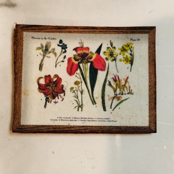 Miniature Framed Poster Prints 1:12 Scale Dollhouse Art - Country Style