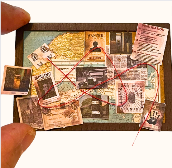 Miniature Handmade Evidence Board - Diorama Supplies