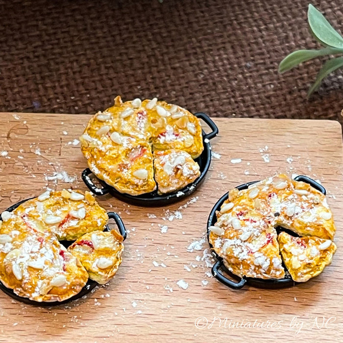 Miniature 1:12 Scale Pear Almond Cake display