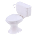 White dollhouse toilet top view