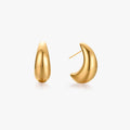 Moon Hoop Earrings (Greek Inspired Collection) - Flaire & Co.