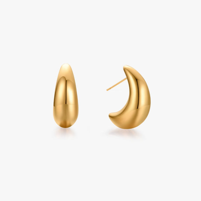 Moon Hoop Earrings (Greek Inspired Collection) - Flaire & Co.