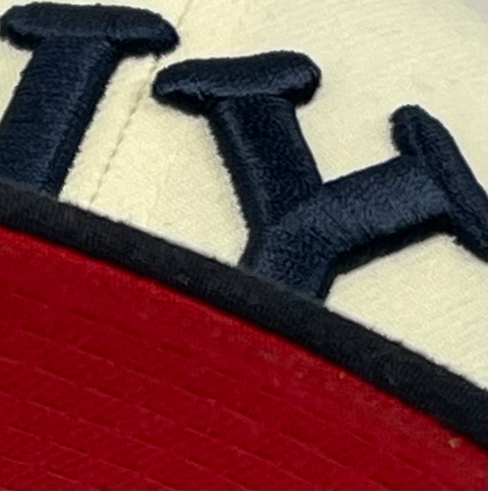 NEW YORK BLACK YANKEES (CHROME) "NATIONAL LEAGUE" NEW ERA 59FIFTY FITTED (RED UNDER VISOR)