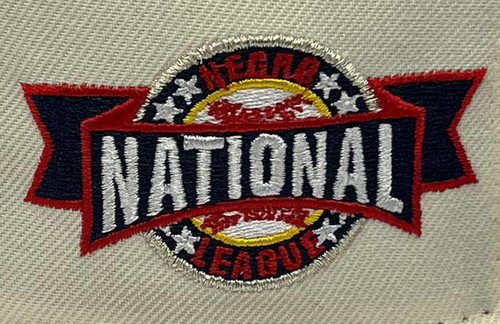 NEW YORK BLACK YANKEES (CHROME) "NATIONAL LEAGUE" NEW ERA 59FIFTY FITTED (RED UNDER VISOR)
